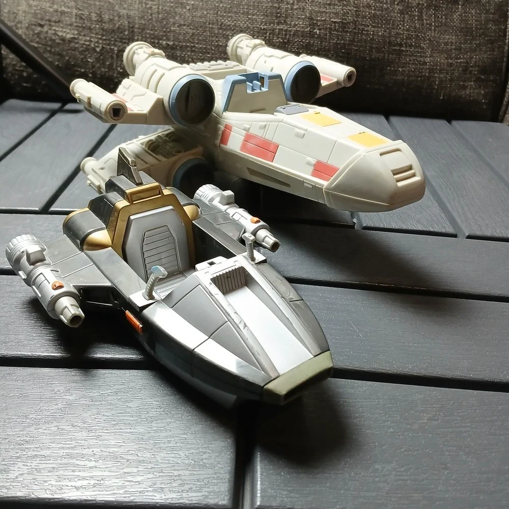 Vintage Hasbro Bandai Star Wars X Wing Fighter Ship Power Rangers LOT‎ 2 -ZC